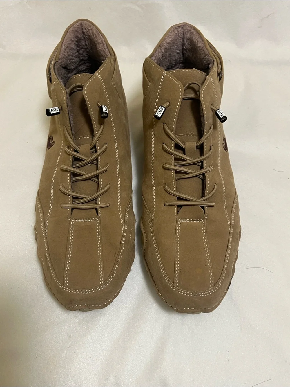 Loeck Men's Tan Suede Chukka Boots with Plush Lining